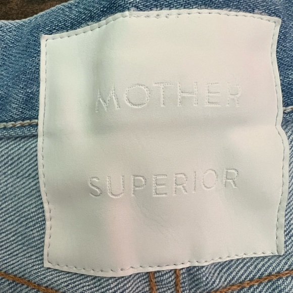 MOTHER Superior The Fly Cut Proper Short size 24 Light Blue Denim Cutoff, EUC - Picture 8 of 8